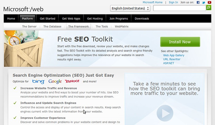 Microsoft Free SEO Toolkit 25 Great Free SEO Tools for On Page Optimization