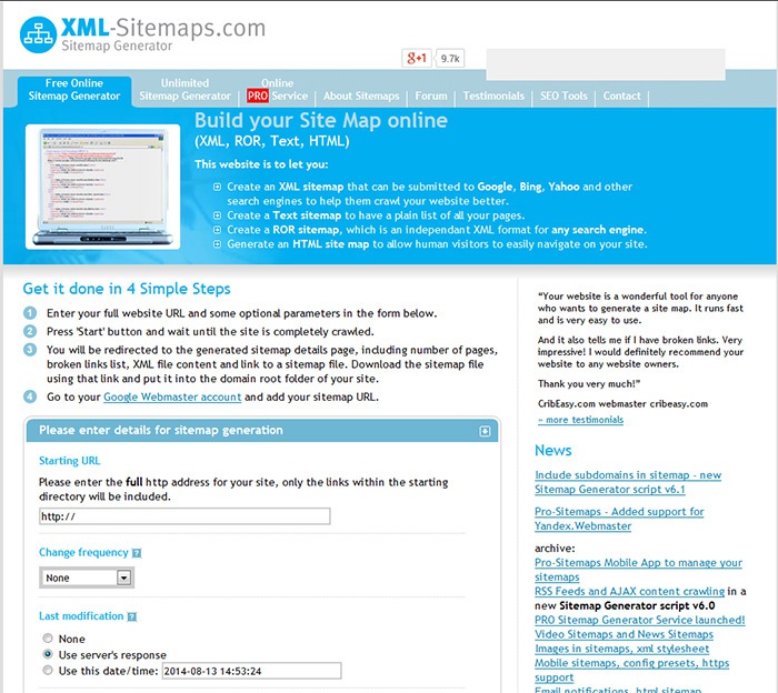 XML Sitemaps 25 Great Free SEO Tools for On Page Optimization