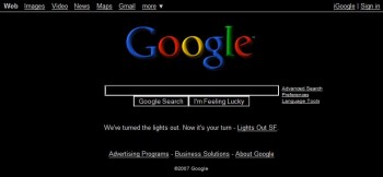 Google Black Homepage