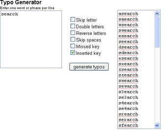 Keyword Typo Suggestion Tools and Generators