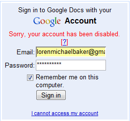taken away my google gmail accounts
