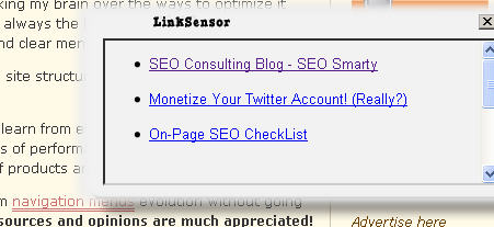 LinkSensor Does Your Page Semantic Analysis