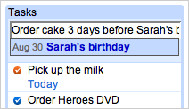 The milk: Google calendar integration