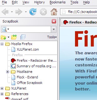 Firefox scrapbook
