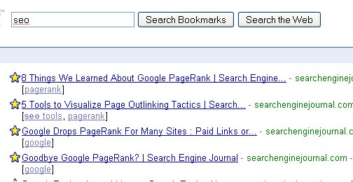 Google bookmarks