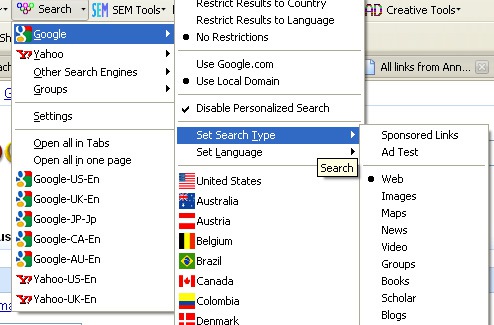 SEM tools: search tools
