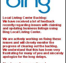 Microsoft Bing Local Listing Center Backlog? What Is It About The Claiming Process?
