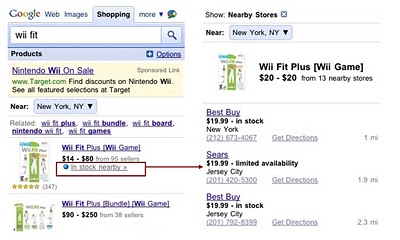 Google Adds Blue Dots to Product Search Results