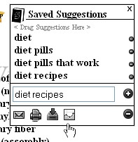 Saved suggestions