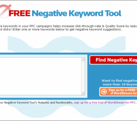 WordStream Offers Free Negative Keyword Tool