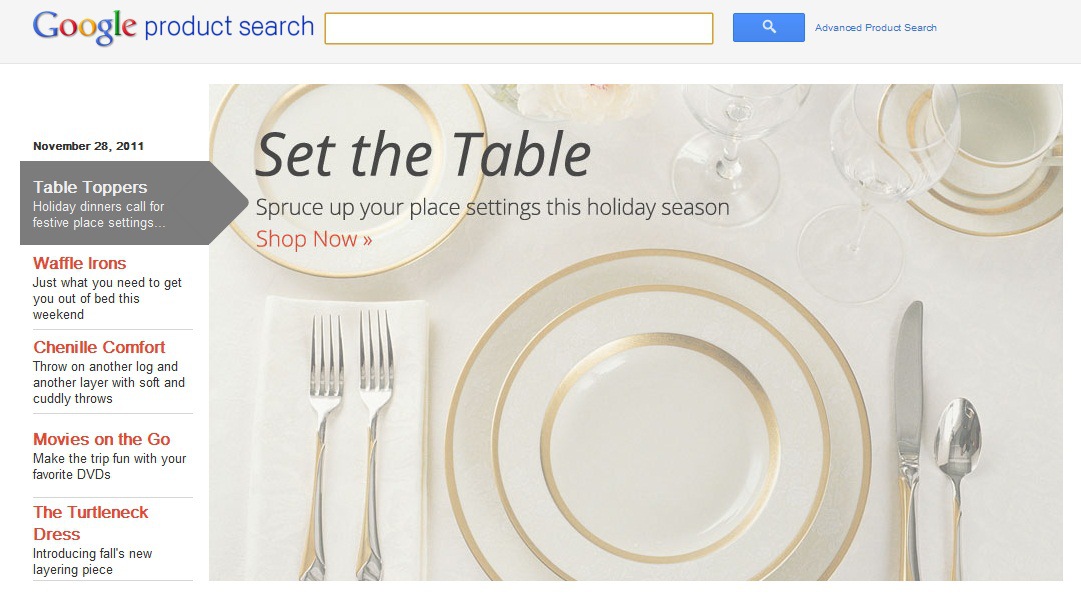 Cyber Monday: Holiday Shopping Using the Updated Google Product Search Features