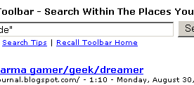 Recall Toolbar: Searches your visited websites