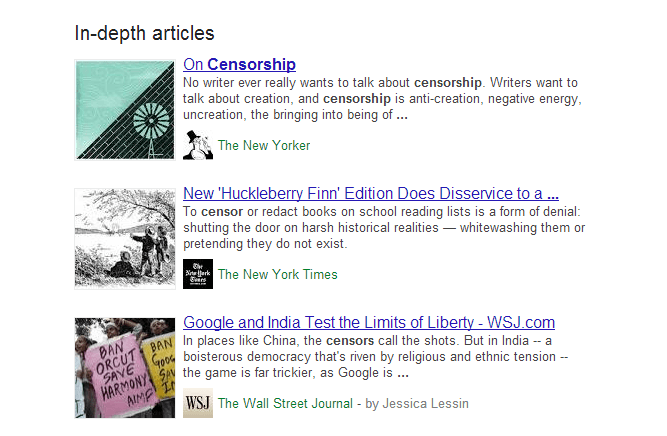 google in-depth articles