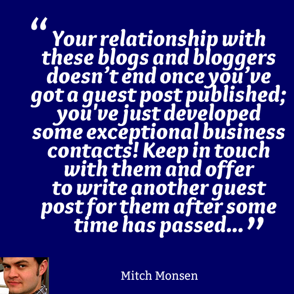 Mitch Monsen guest blogging