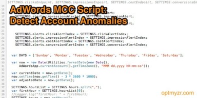 AdWords Scripts For MCC: How to Detect Account Anomalies Automatically