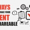 20 Ways to Make Your Content More Shareable