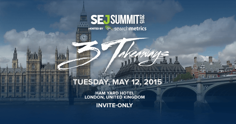 SEj Summit London marketing conference