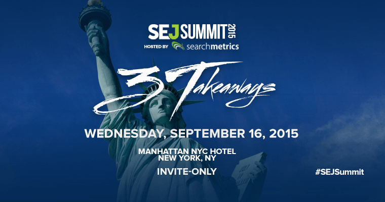Save the Date for #SEJSummit New York: September 16, 2015