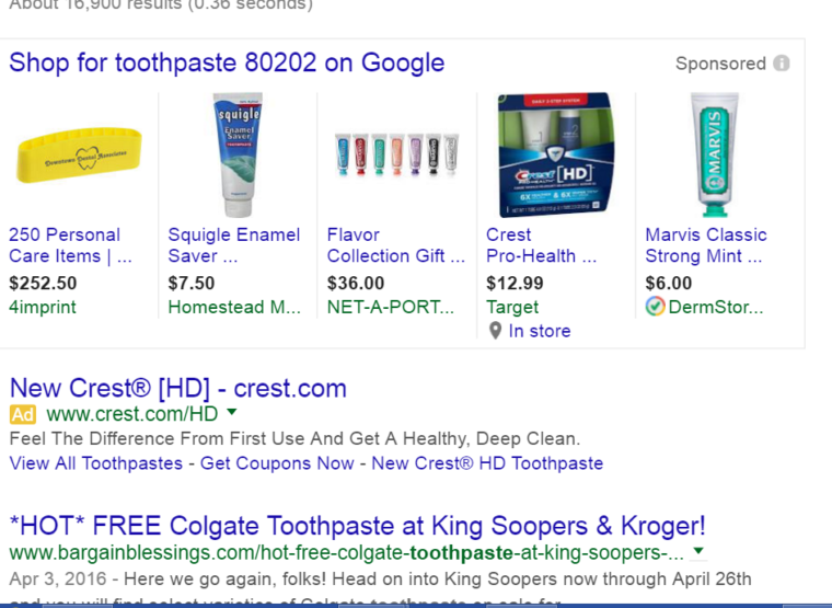 consumer packaged goods search result