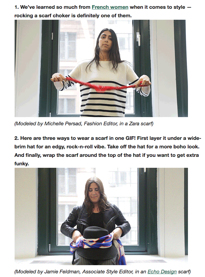 HuffPo 5 Ways to Wear Scarf