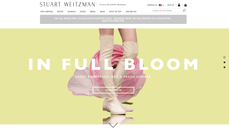 Stuart Weitzman Homepage 