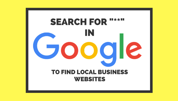 Hidden Google Command: Search “**” For a List of Local Business Websites