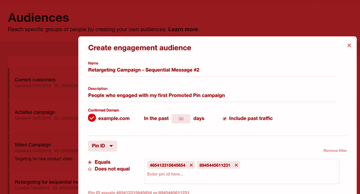 Pinterest Adds Pin Engagement & Website Retargeting