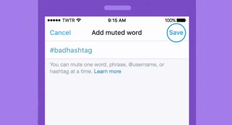 Twitter Lets Users Block Keywords, Hashtags, Conversations
