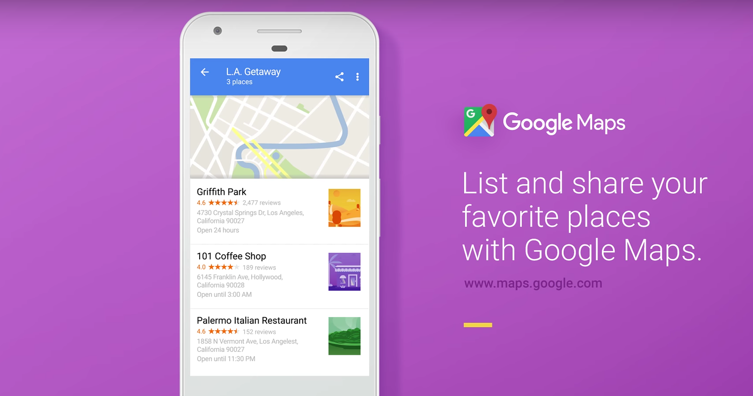 Google Maps Update: Create and Share Lists of Favorite Places