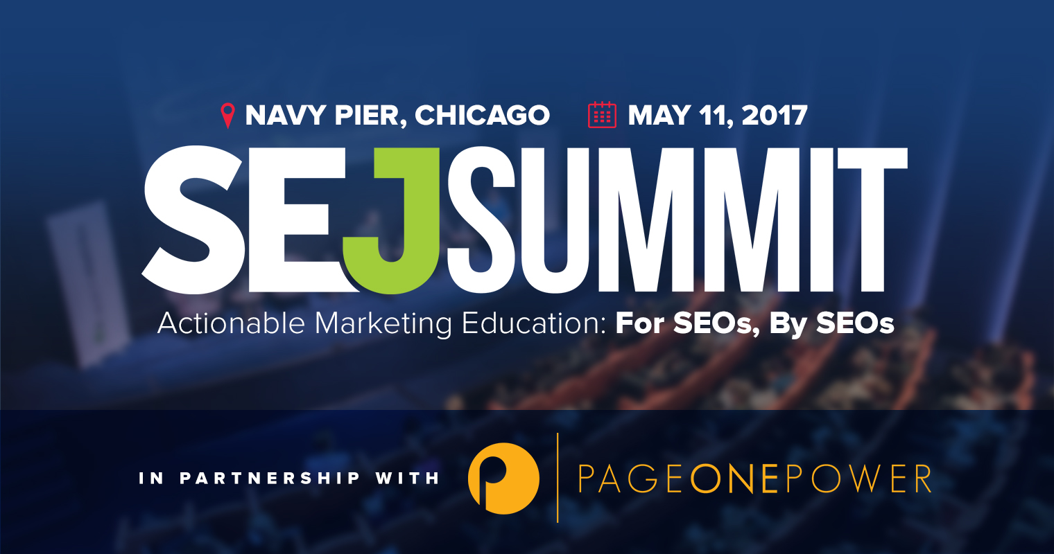 Page One Power Partners with SEJ Summit Chicago 2017