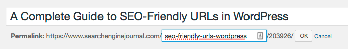 Changing URLs