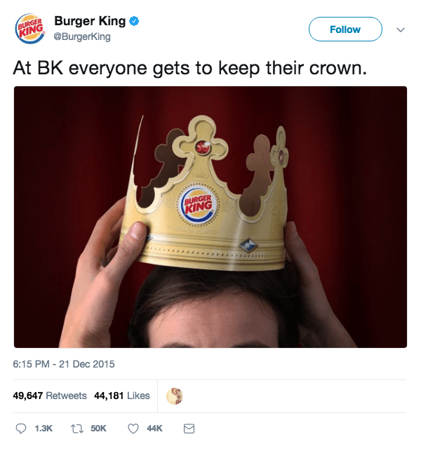 Burger King tweet