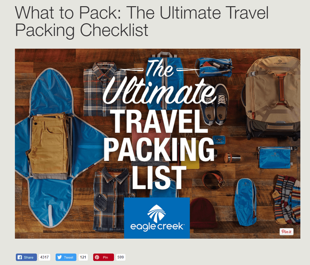 Eagle Creek's Ultimate Travel Packing Checklist