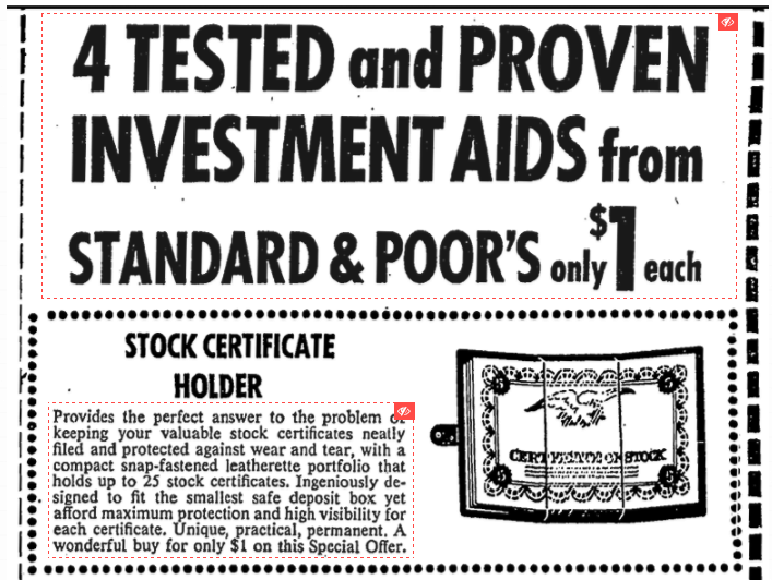 vintage standard poors ad