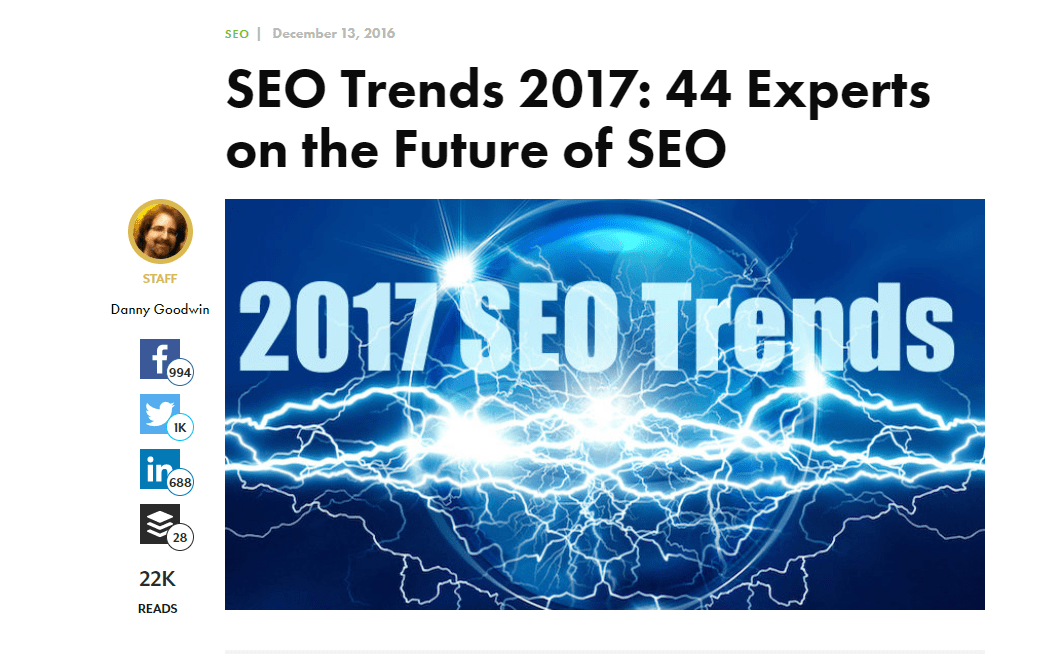 round-up style post SEO trends 2017