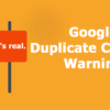Google Issues Duplicate Content Warning