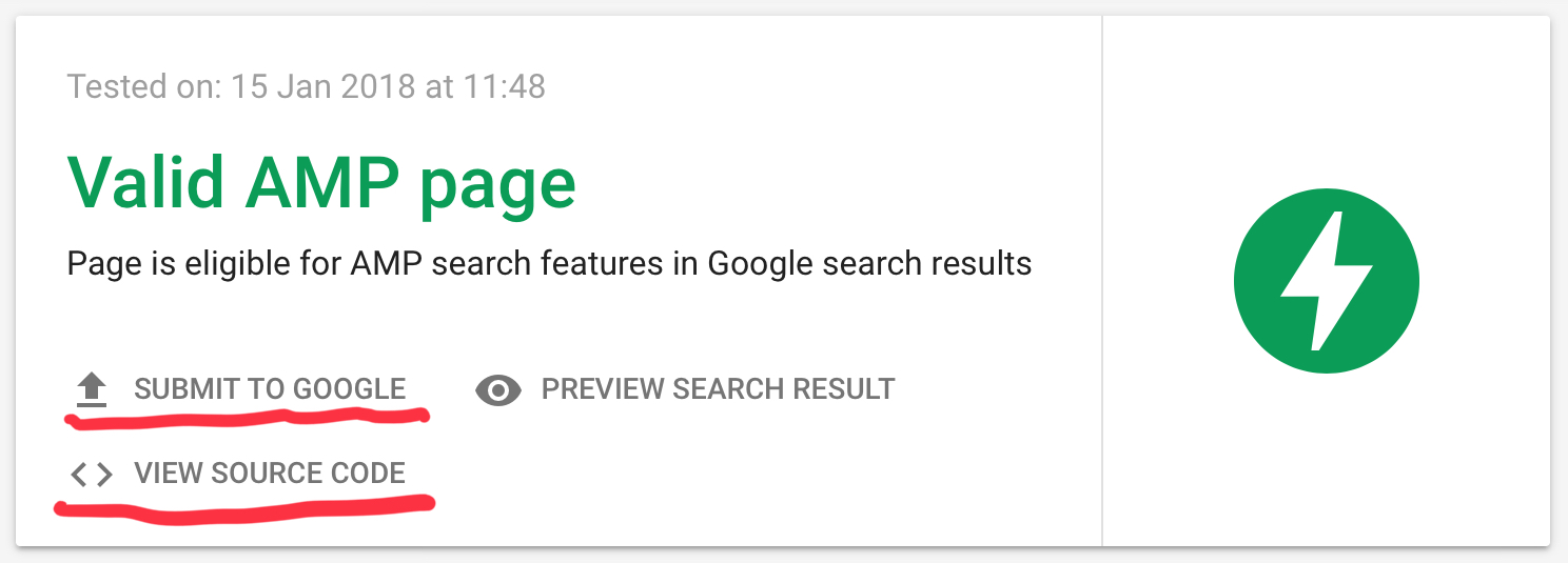 Google Adds AMP Testing Tool to Search Results