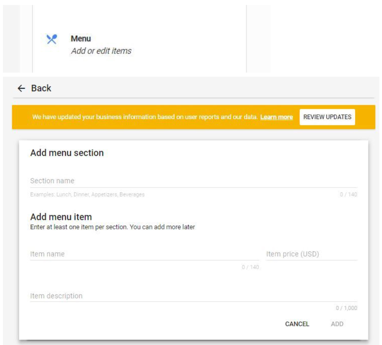 Google My Business Pages Can Now Include Service Menus