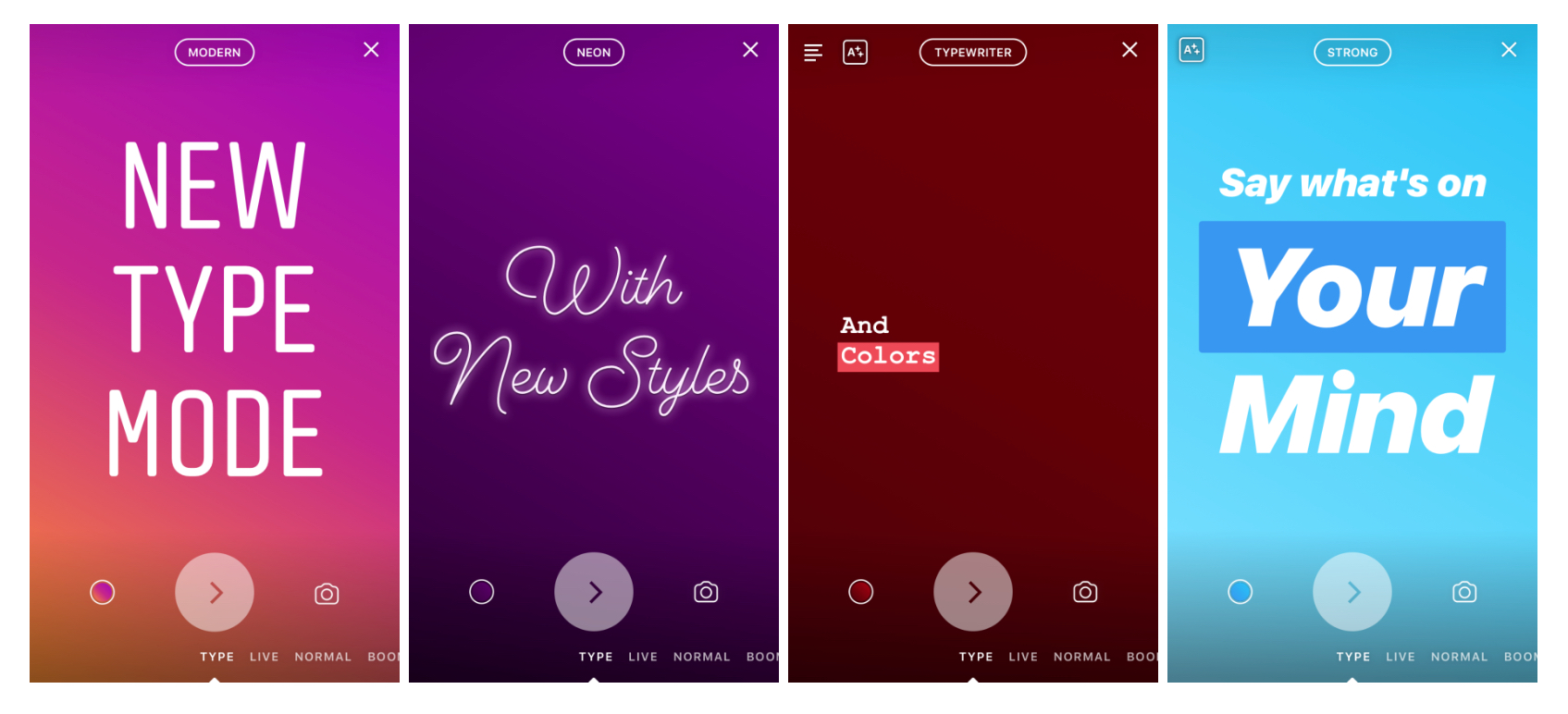 Instagram Introduces Type Mode for Text-Based Stories