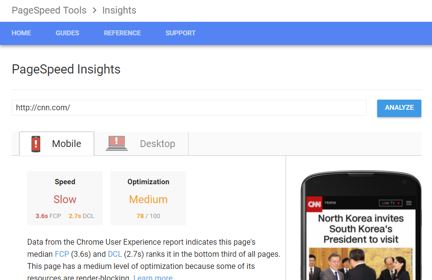 Technical SEO Tools - Google Page Speed Insights