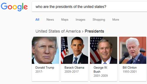 A screenshot of Google