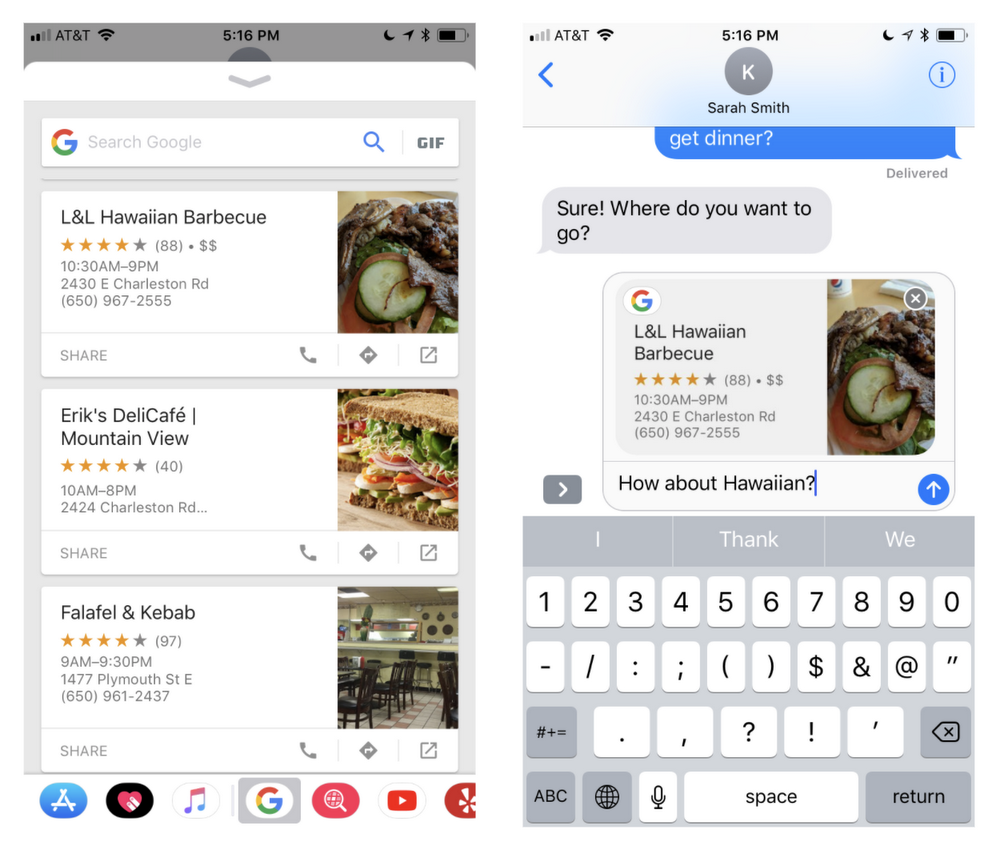 Google iOS Update: Search the Web Without Leaving iMessage