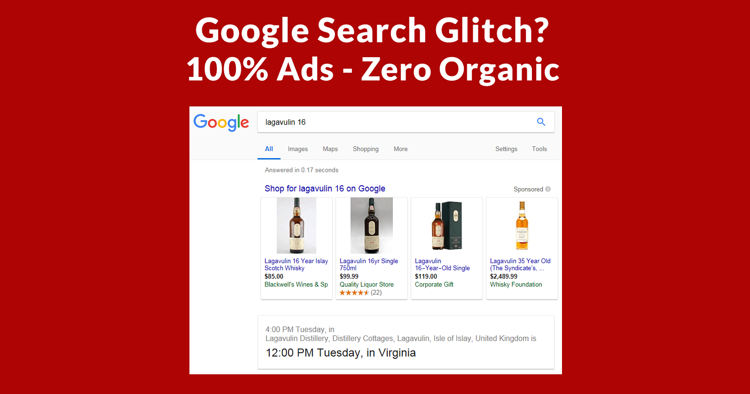 Google Search Glitch? 100% Ads – Zero Organic Links