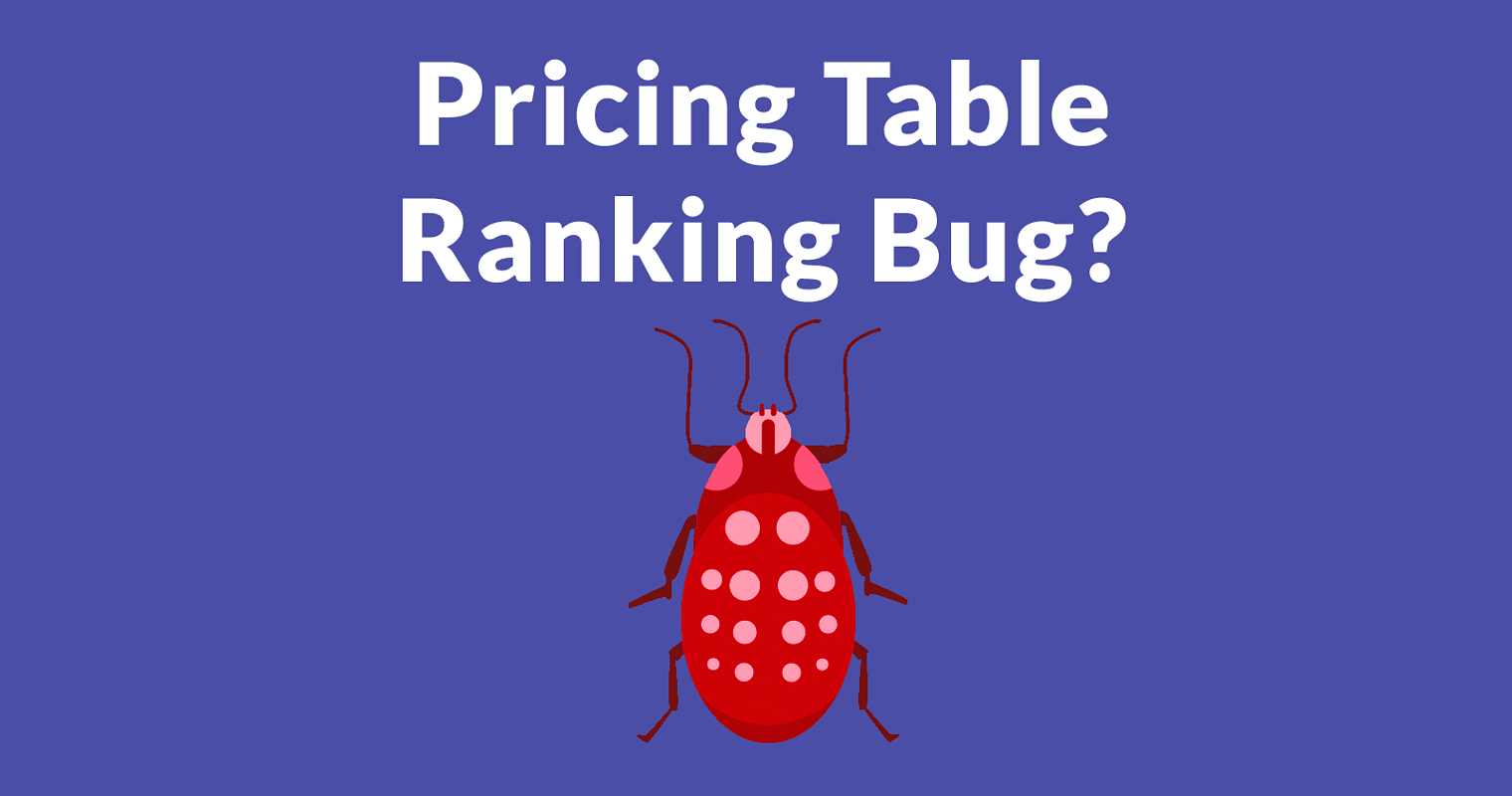Pricing Lists in Web Pages Hurt Google Rankings?