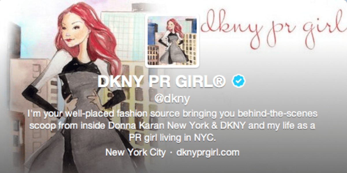 DKNY PR Girl persona
