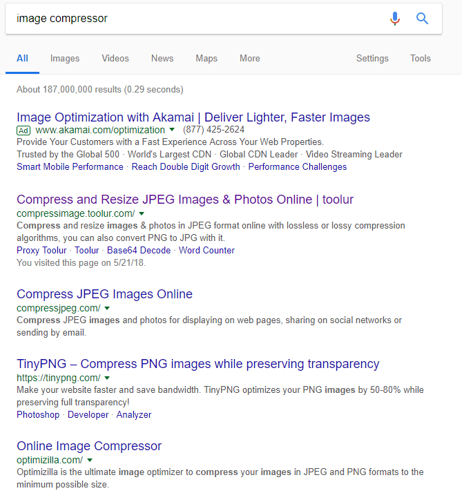 image compressor - google search results