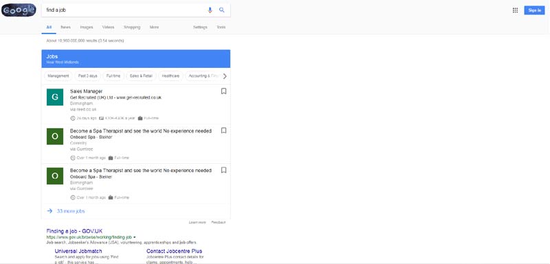Google Updates UK Job Search Results