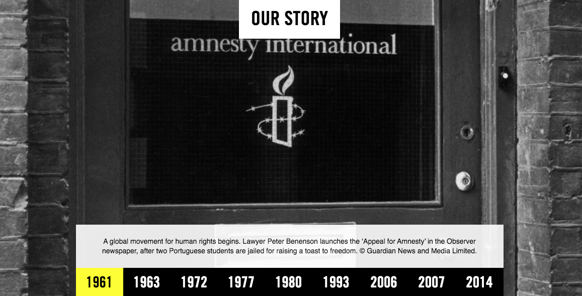 Amnesty International About Us page