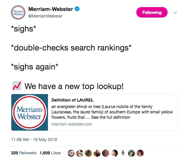 Merriam-Webster’s Newsjacking Mastery