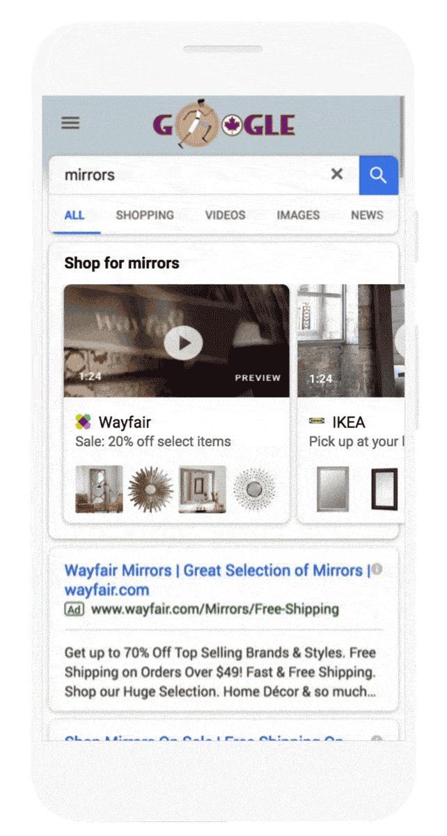Google Ads Lets Advertisers Include Video in Showcase Shopping Ads